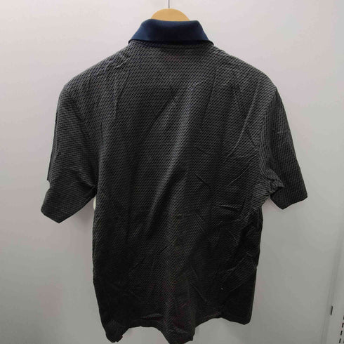 ジバンシィ GIVENCHY MADE IN ITALY イタリア製 OLD ロゴ 刺繍 総柄 S/S ポロ シャツ メンズ import:M