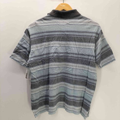 ランバンコレクション LANVIN COLLECTION ロゴ刺繍 マルチ ボーダー S/S ポロ シャツ メンズ import:M