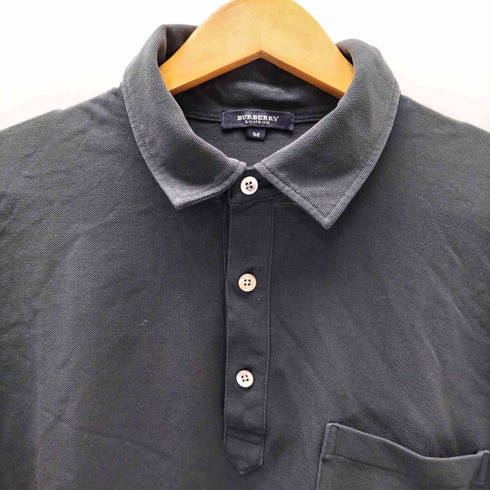 バーバリーロンドン BURBERRY LONDON 裾 ノバチェック ピスタグ S/S 鹿の子 ポロ シャツ メンズ import:M