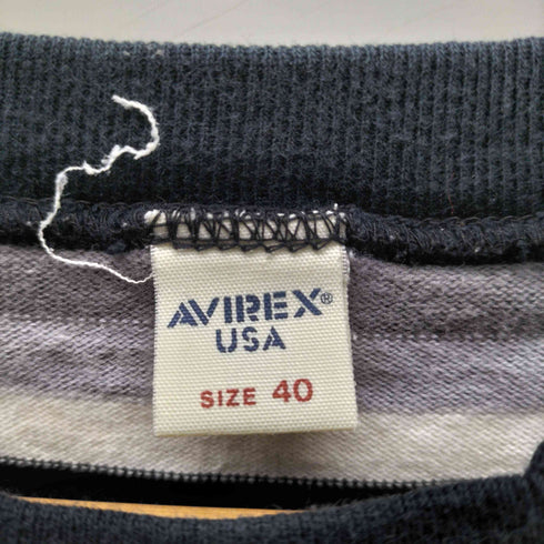 アヴィレックス AVIREX S/S ボーダー クルーネック Tシャツ メンズ 40
