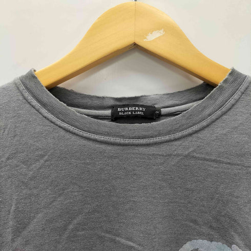 バーバリーブラックレーベル BURBERRY BLACK LABEL S/S 両面 グラフィック プリント Tシャツ メンズ 2