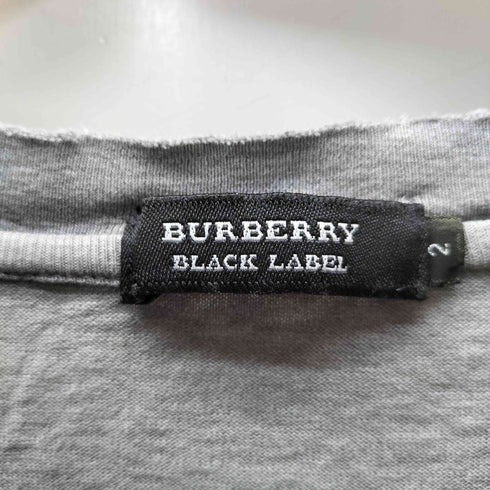バーバリーブラックレーベル BURBERRY BLACK LABEL S/S 両面 グラフィック プリント Tシャツ メンズ 2