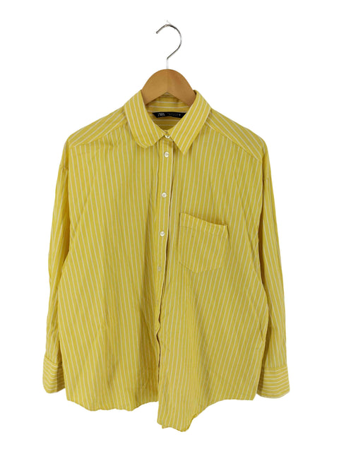 ザラ ZARA ストライプ ワイド シルエット シャツ レディース import:L
