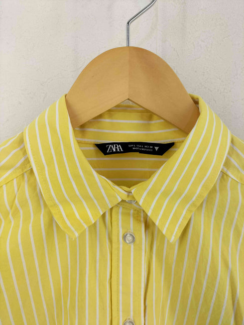 ザラ ZARA ストライプ ワイド シルエット シャツ レディース import:L