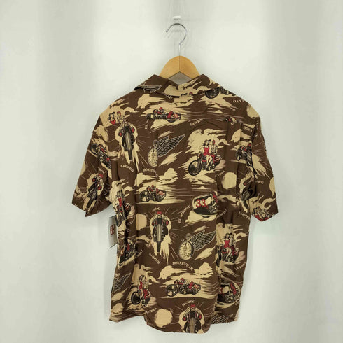 オールドクロウ OLD CROW BLACKBIRD – S/S SHIRTS 総柄 レーヨン 半袖シャツ メンズ S