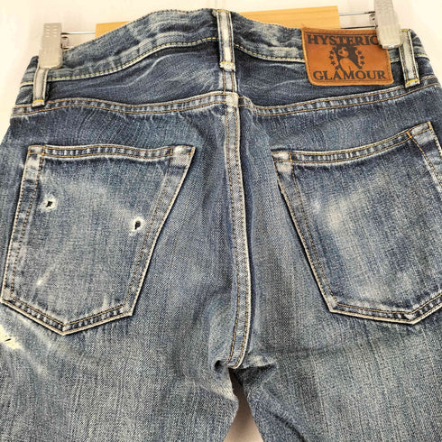 ヒステリックグラマー HYSTERIC GLAMOUR ウォッシュ加工 スタッズ デニム パンツ メンズ US:28-29
