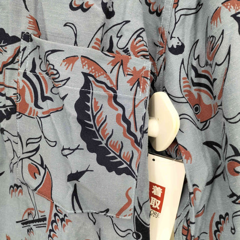 バイグラッドハンド BY GLADHAND SEA ISLAND - L/S COVERALL SHIRTS 総柄 ロングスリーブシャツ メンズ M