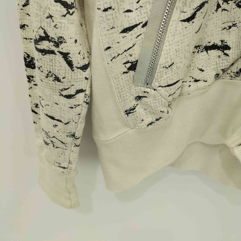 アヴィレックス AVIREX 刺繍 ワッペン 総柄 ジップパーカー メンズ JPN:L