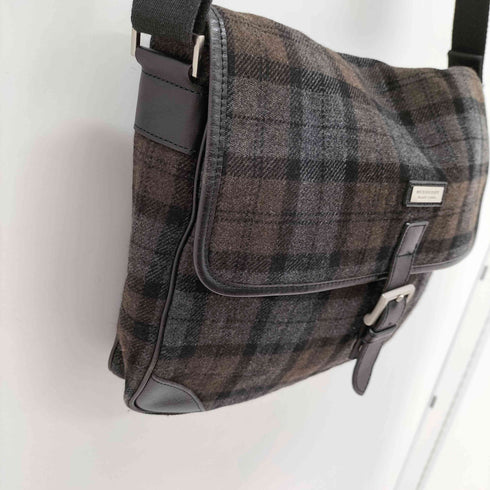 バーバリーブルーレーベル BURBERRY BLUE LABEL レザー切替 チェック ショルダーバッグ レディース