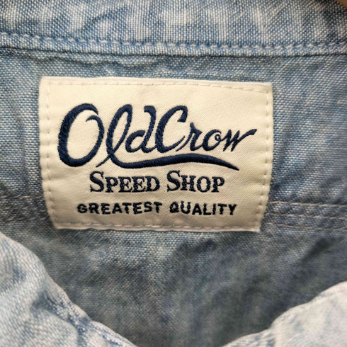 オールドクロウ OLD CROW CROW L/S Work Shirts クロウロングスリーブワークシャツ インディゴ メンズ M