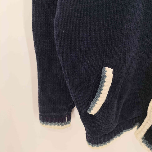 オーシャンパシフィック Ocean Pacific 90s ワンポイント バイカラー ラグラン ジップアップ ニットパーカー メンズ JPN:M