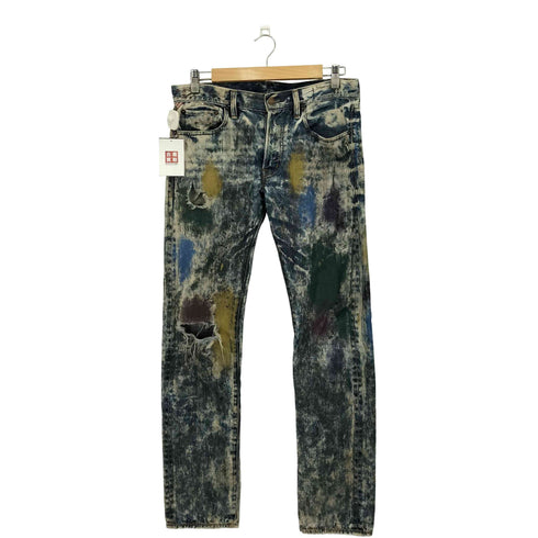 デニムアンドサプライラルフローレン DENIM&SUPPLY RALPH RAUREN Paint Slim Denim Pants ペイント加工 ダメージ デニムパンツ メンズ 32/34