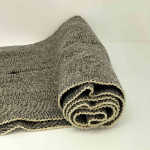 ポロバイラルフローレン Polo by RALPH LAUREN 90s ポニー刺繍 ラムウール100 ヘリンボーン フリンジ マフラー メンズ