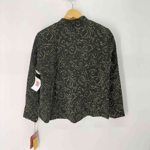 MADAM RITUKO マダムリツコ シルク混 ラメ 総柄 チャイナシャツ レディース JPN:M