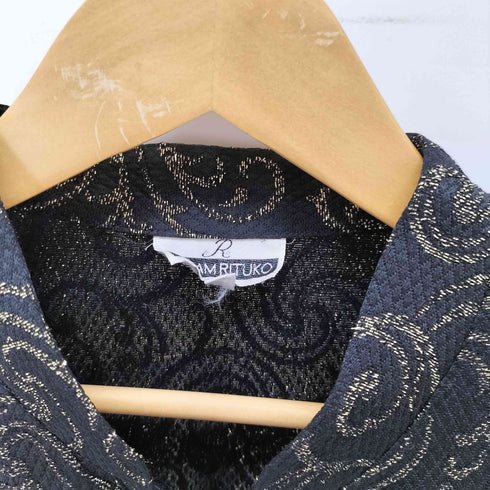 MADAM RITUKO マダムリツコ シルク混 ラメ 総柄 チャイナシャツ レディース JPN:M