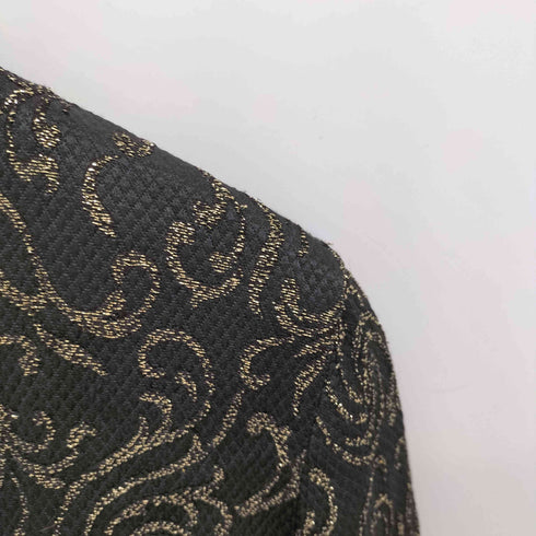 MADAM RITUKO マダムリツコ シルク混 ラメ 総柄 チャイナシャツ レディース JPN:M