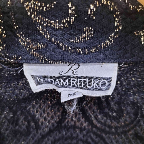 MADAM RITUKO マダムリツコ シルク混 ラメ 総柄 チャイナシャツ レディース JPN:M