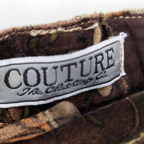 COUTURE ペイズリー柄 ベロア ストレートパンツ レディース