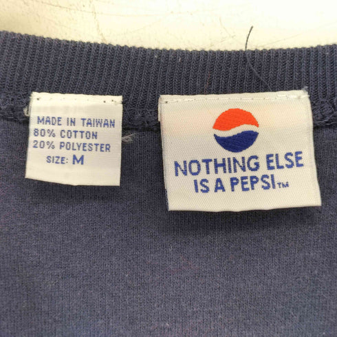 ペプシコーラ PEPSI COLA 90-00s ロゴ刺繍 裏返し生地 スウェット メンズ import:M