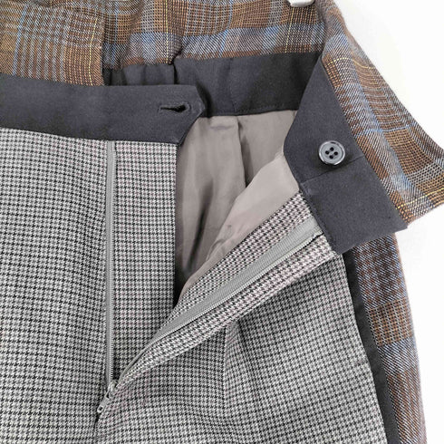 ユナイテッドトウキョウ UNITED TOKYO チェック柄 バイカラー ワイドパンツ レディース JPN:1