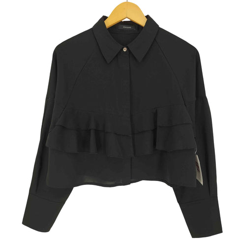 ジーナシス JEANASIS シャーリングペプラムブラウス レディース FREE