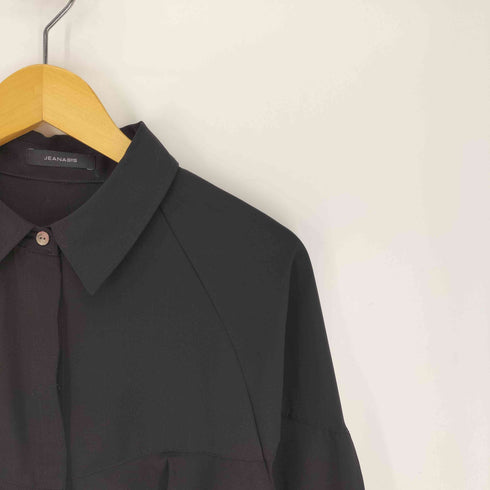 ジーナシス JEANASIS シャーリングペプラムブラウス レディース FREE