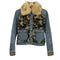 デシグアル Desigual Denim jacket with faux fur collar レディース 36