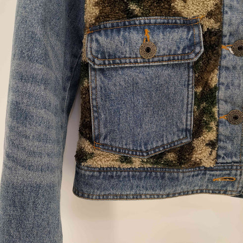 デシグアル Desigual Denim jacket with faux fur collar レディース 36