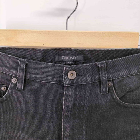 ダナキャランニューヨーク DKNY ワイド ストレート ブラックデニム メンズ US:32-33