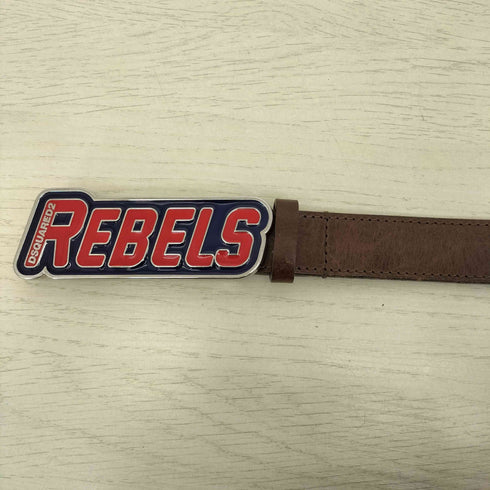 ディースクエアード DSQUARED2 REBELS デカバックル レザーベルト メンズ