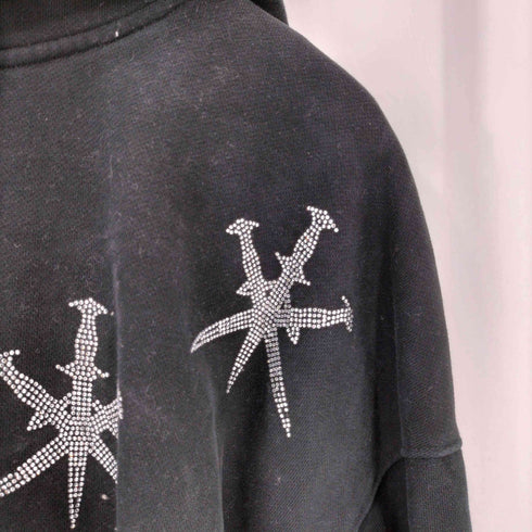 アンノウン UNKNOWN Dagger Rhinestone Zip Hoodie メンズ import:L