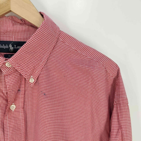 ラルフローレン RALPH LAUREN 90S BLAIRE ポニー刺繍 チェック柄 ボタンダウンシャツ メンズ import:XL