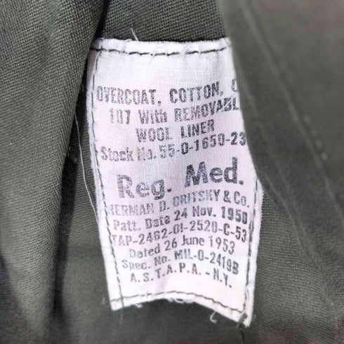 ユーエスアーミー U.S. ARMY 50s m-50 トレンチコート メンズ medium-regular