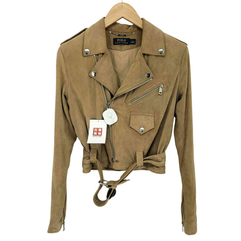 ポロラルフローレン POLO RALPH LAUREN シープレザー ダブルライダースジャケット レディース 0