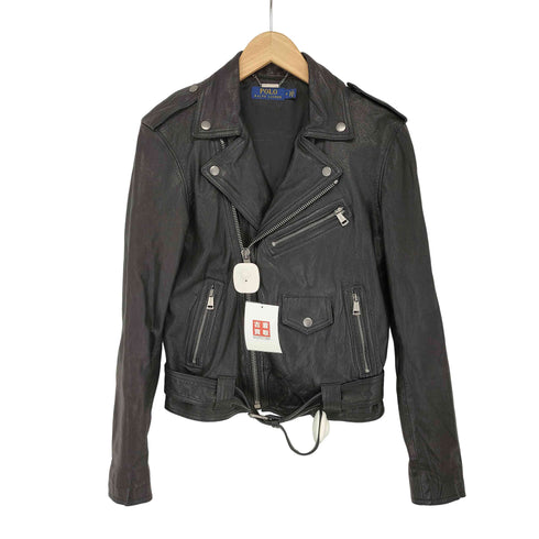 ポロラルフローレン POLO RALPH LAUREN シープレザー ダブルライダースジャケット レディース 0