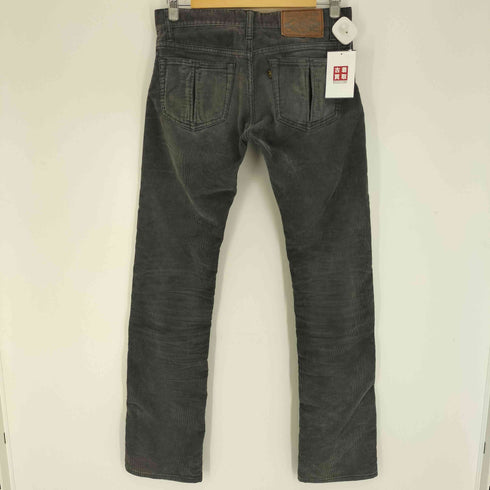 CELT&COBRA 太畝 革パッチ コーデュロイ ボタンフライ ストレートパンツ メンズ W30 L34