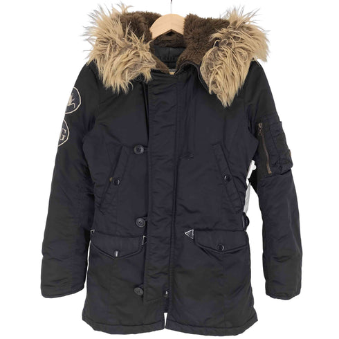 ヒステリックグラマー HYSTERIC GLAMOUR 00S N3B 初期モデル PRIMALOFT フェイクファー ワッペン 中綿 フライト モッズコート レディース
