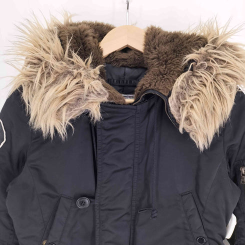 ヒステリックグラマー HYSTERIC GLAMOUR 00S N3B 初期モデル PRIMALOFT フェイクファー ワッペン 中綿 フライト モッズコート レディース