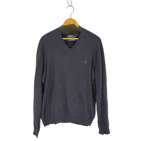 ポロバイラルフローレン Polo by RALPH LAUREN スモールポニー刺繍 ピマコットンVネックニット メンズ JPN:XL