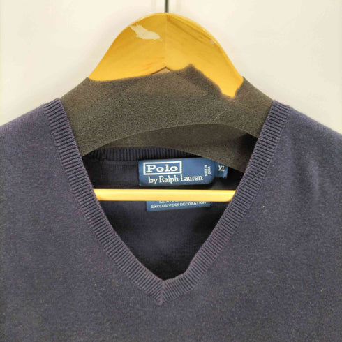 ポロバイラルフローレン Polo by RALPH LAUREN スモールポニー刺繍 ピマコットンVネックニット メンズ JPN:XL