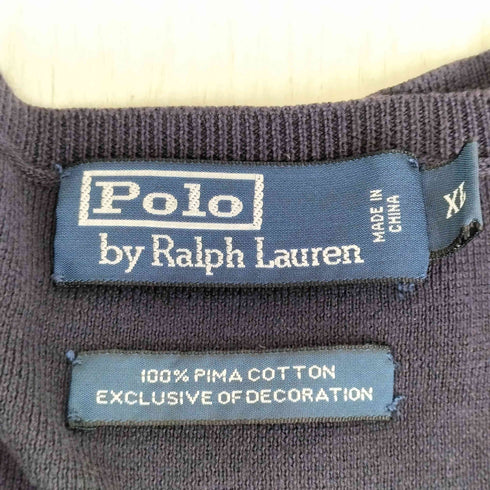 ポロバイラルフローレン Polo by RALPH LAUREN スモールポニー刺繍 ピマコットンVネックニット メンズ JPN:XL