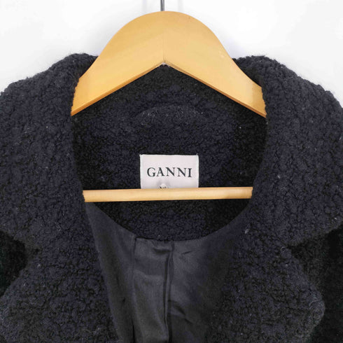 ガニー Ganni ウール ベルト付き ブークレーコート レディース import:XS