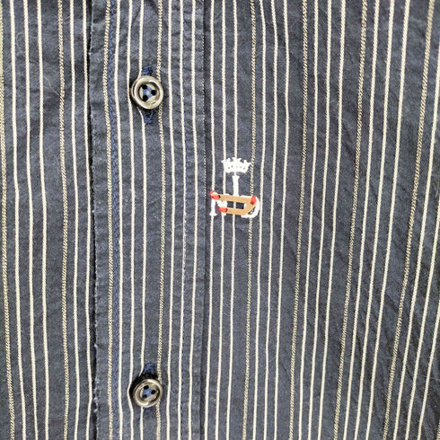 ディーゼル DIESEL イタリア製 S/Sストライプシャツ メンズ import:L