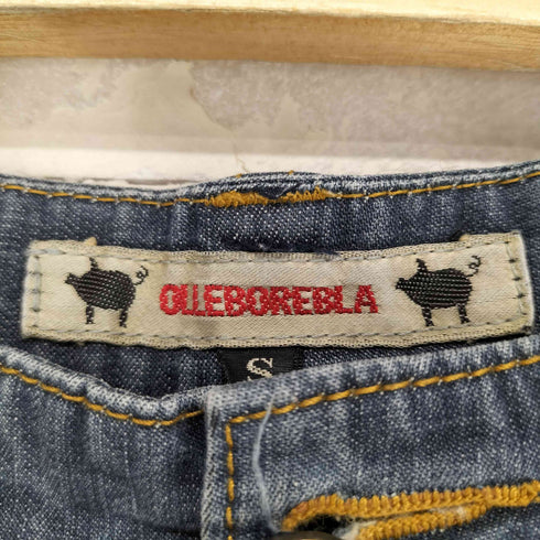 アルベロベロ OLLEBOREBLA Y2K 総柄 プリントデザイン デニム パンツ レディース JPN:S