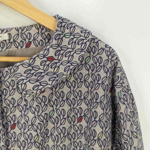 コンジェペイエアデュートリステス conges payes ADIEU TRISTESSE コットンリネン リーフ リボン付きコート レディース JPN:38