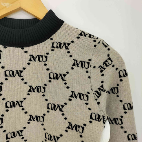 ムルーア MURUA 25aw モノグラムバイカラーニット レディース FREE