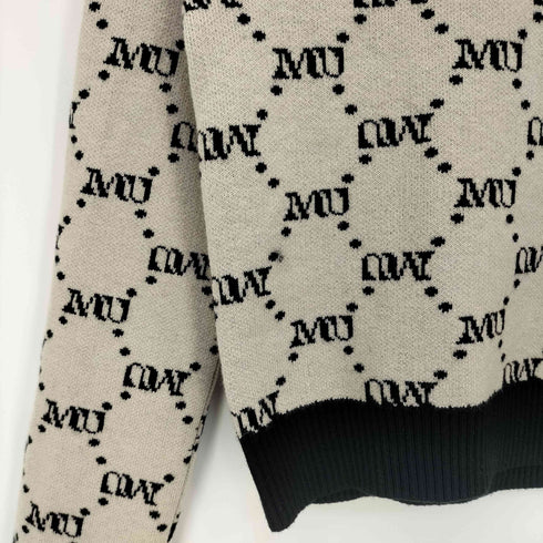 ムルーア MURUA 25aw モノグラムバイカラーニット レディース FREE