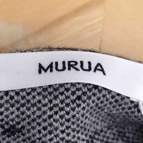 ムルーア MURUA 25aw モノグラムバイカラーニット レディース FREE