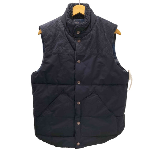 ペンドルトン PENDLETON 16AW DENIM PUFFER V INDIRINS 裏地グラデーションチェック コットン ナイロン デニム 異素材切替 ボア 中綿 ベスト メンズ import:S