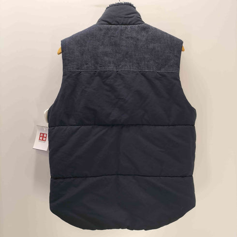 ペンドルトン PENDLETON 16AW DENIM PUFFER V INDIRINS 裏地グラデーションチェック コットン ナイロン デニム 異素材切替 ボア 中綿 ベスト メンズ import:S